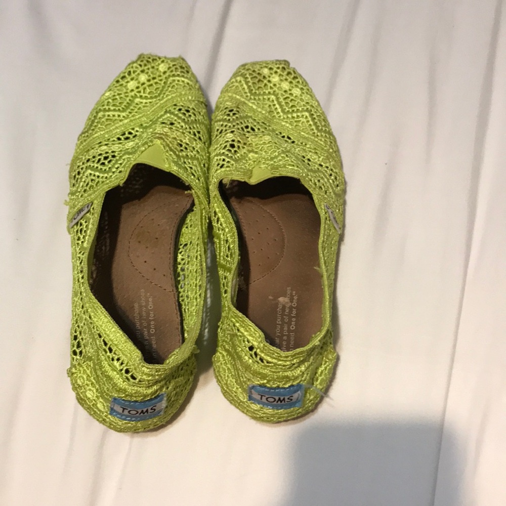 Lime Green Toms sandals